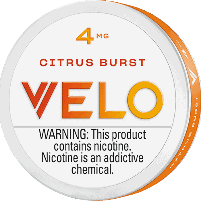 VELO Citrus Burst 04MG Nicotine Pouches – 20 Count Can