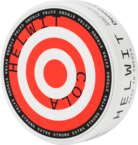 Cigarillo container with red and white target design and 'Extra Strong' text.