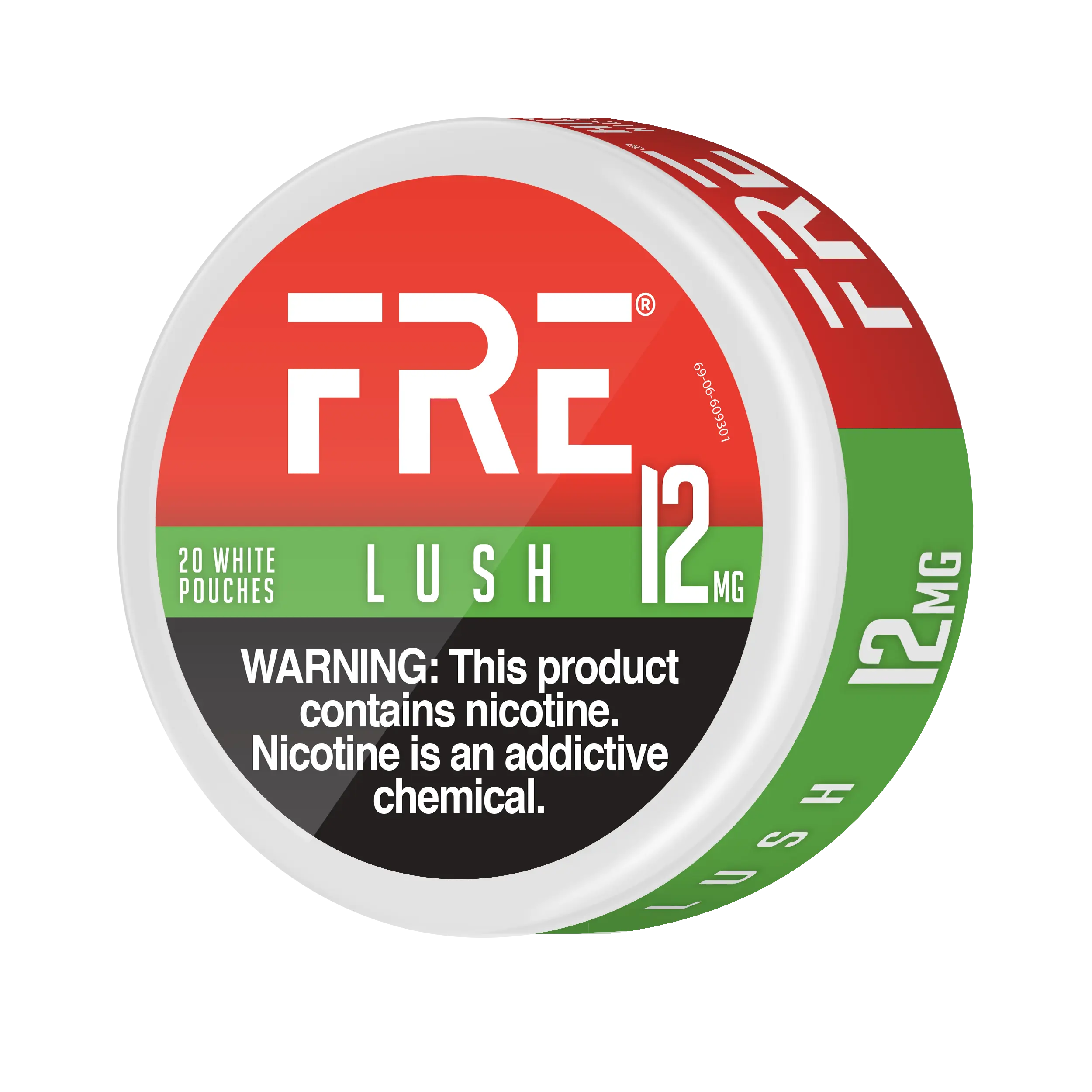 FRE Lush 12MG Nicotine Pouches – Strong, Fruit Flavor, Tobacco-Free