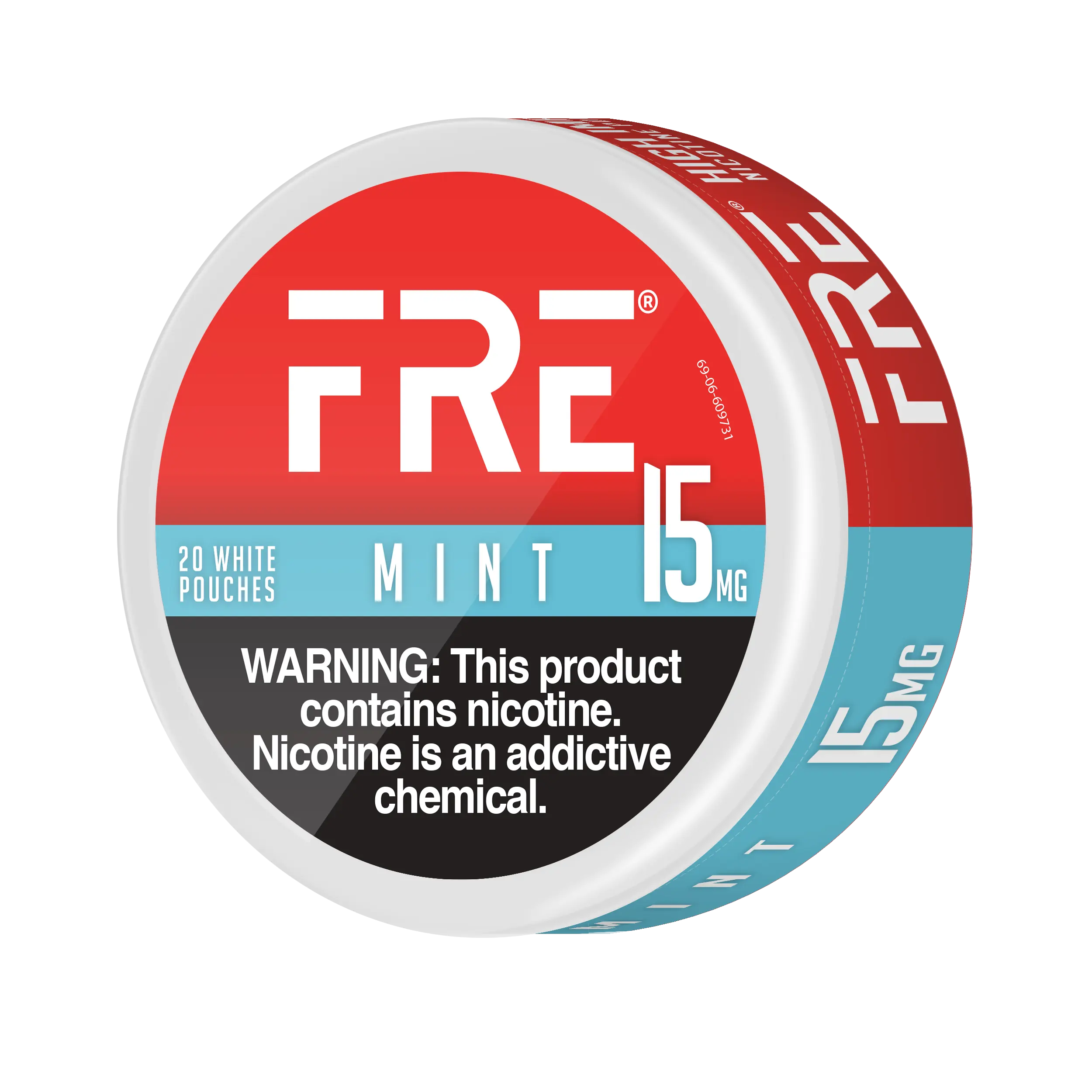 FRE Mint 15MG Nicotine Pouches – Extra Strong, Mint Flavor, Tobacco-Free