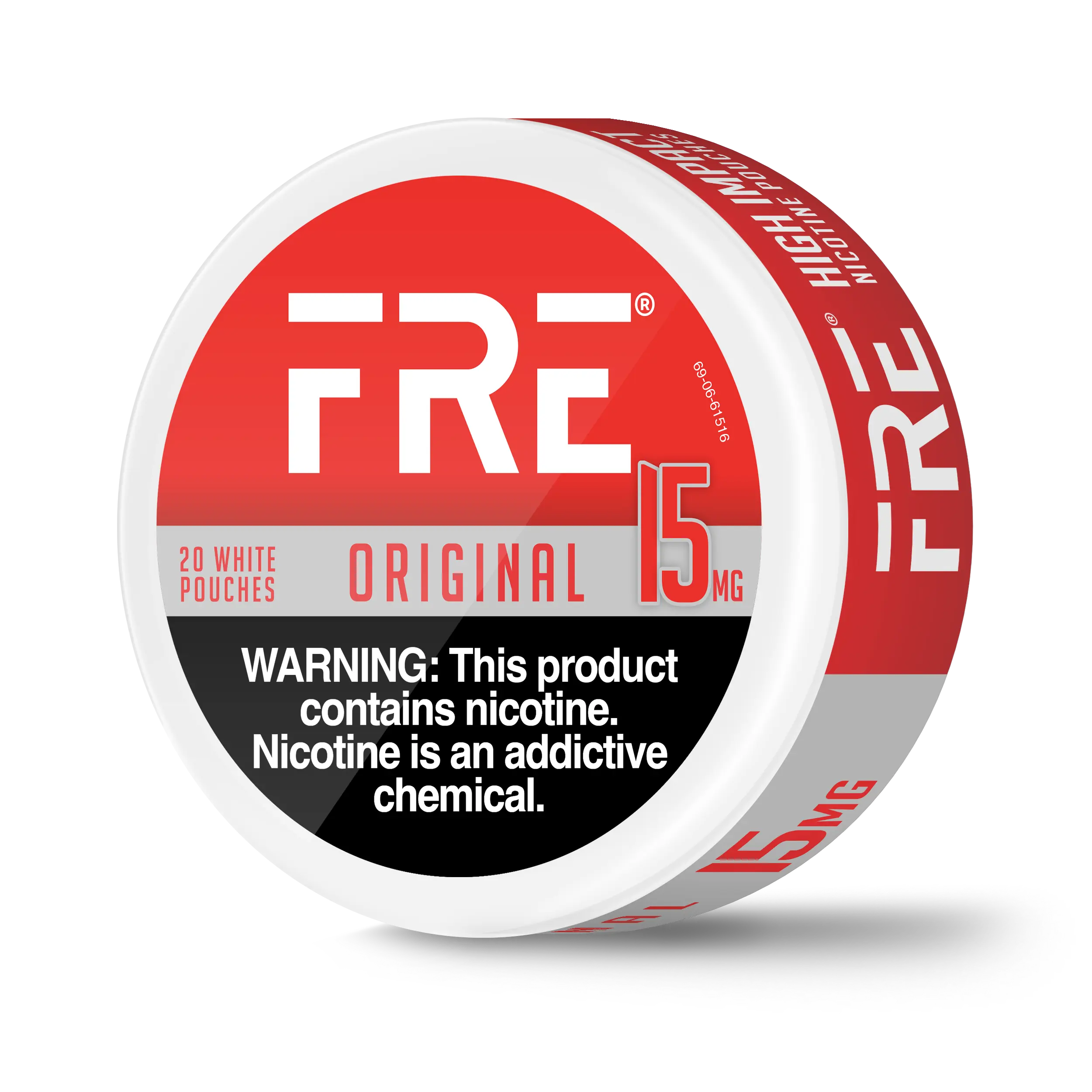FRE Original 15MG Nicotine Pouches – Extra Strong, Unflavored, Tobacco-Free