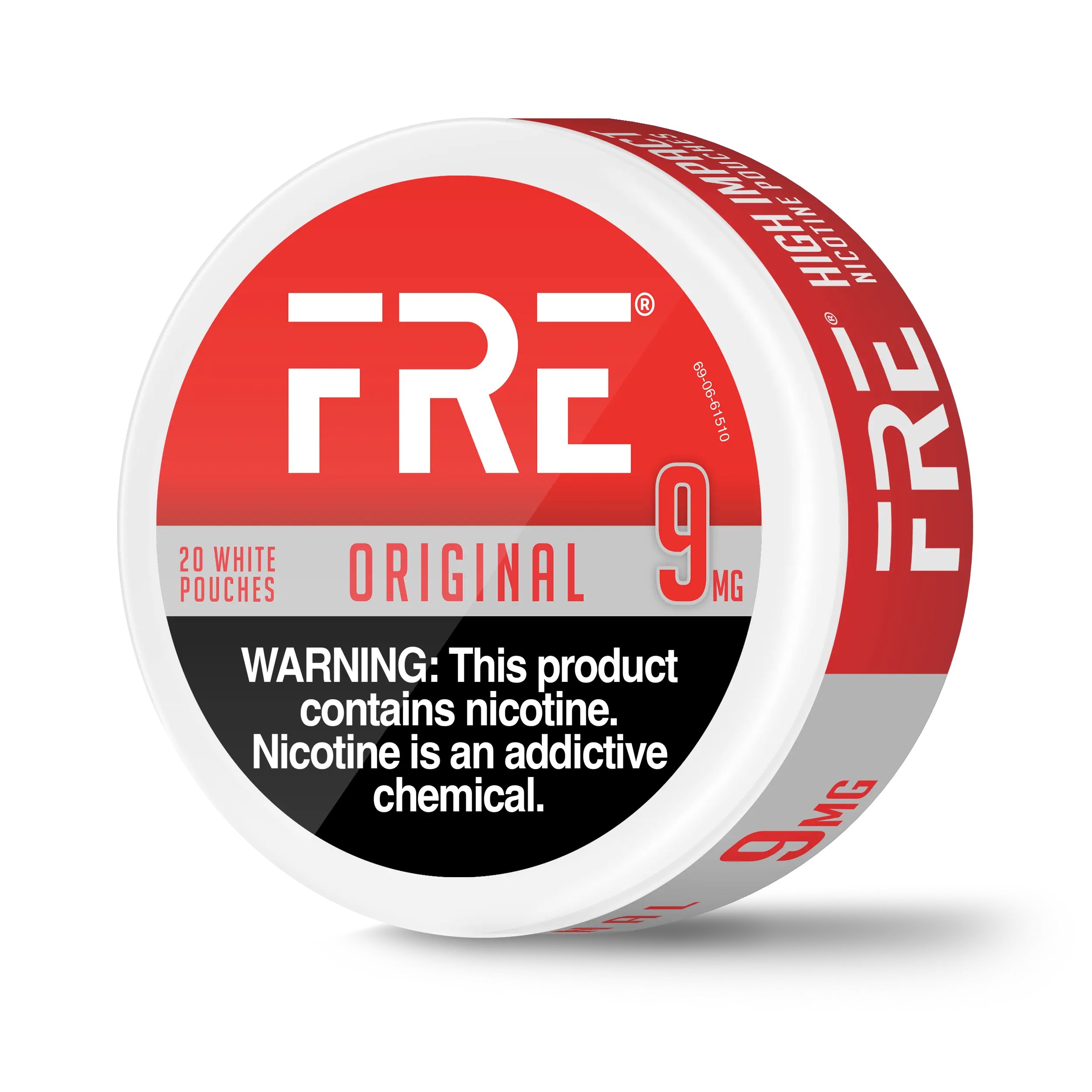 FRE Original 9MG Nicotine Pouches – Medium Strength, Unflavored, Tobacco-Free