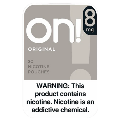on! Original 8MG - Nicotine Pouches front of can