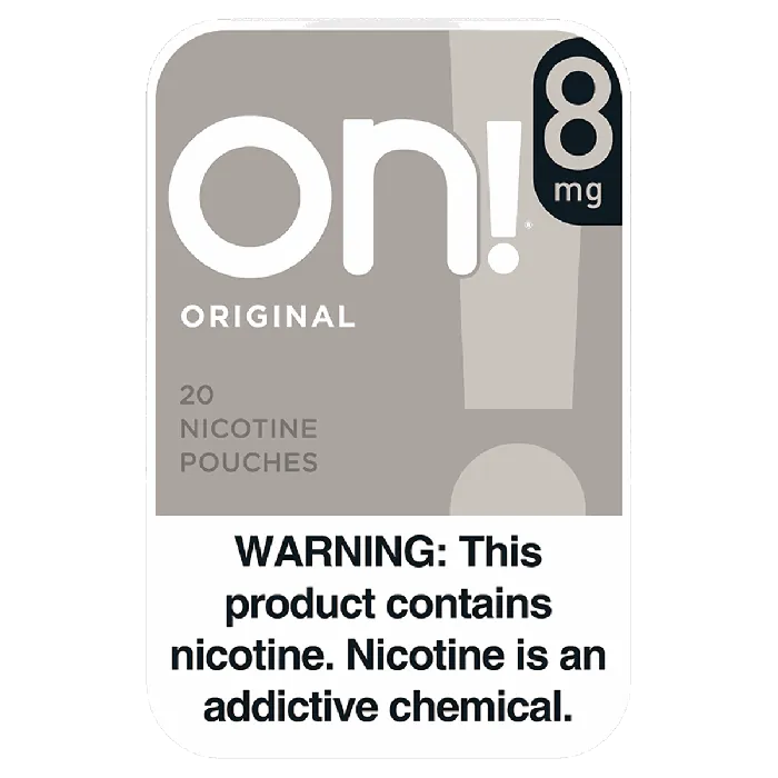 on! Original 8MG - Nicotine Pouches front of can