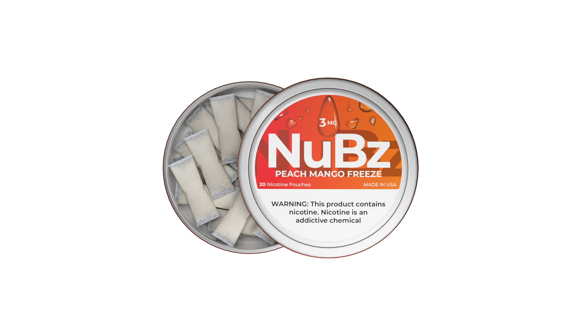 NuBz Peach Mango Freeze 3mg Nicotine Pouches