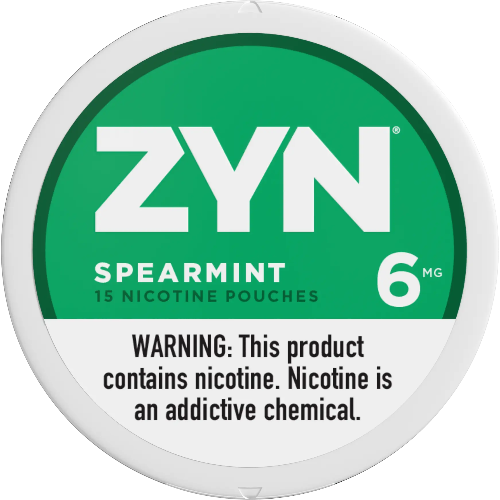 ZYN nicotine pouches in Spearmint flavor, 6mg strength – buy online at Buy Pouches Online